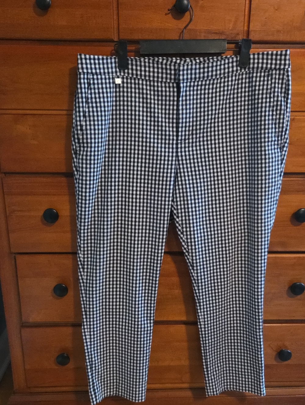 Ralph Lauren Black and White Gingham Chinos